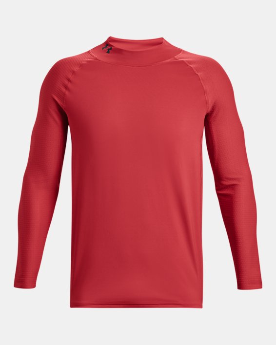 Camiseta de manga larga con cuello cerrado UA RUSH™ SmartForm para hombre, Red, pdpMainDesktop image number 5